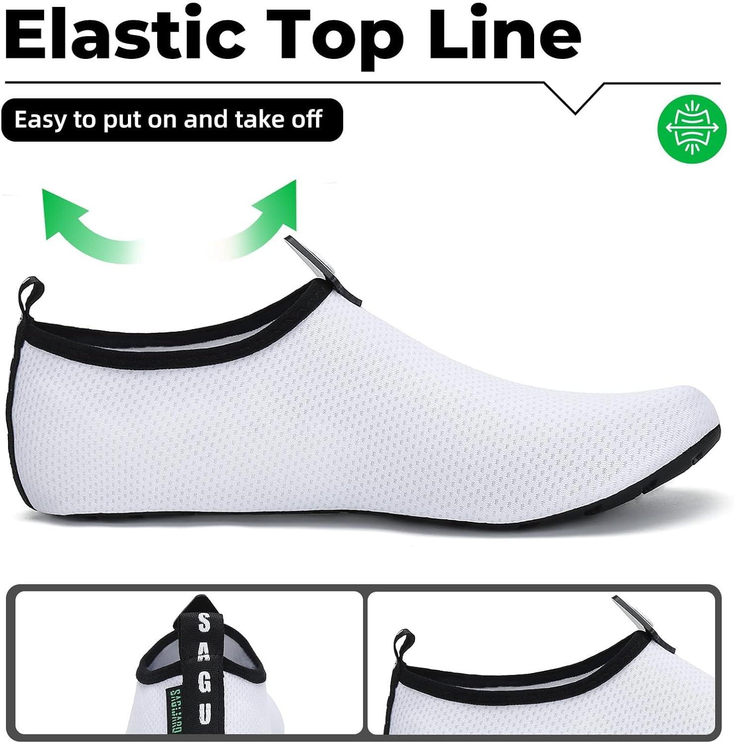 image:imageSAGUARO Chaussures pour Sport Aquatique Mixte AdulteBlanche Neige
