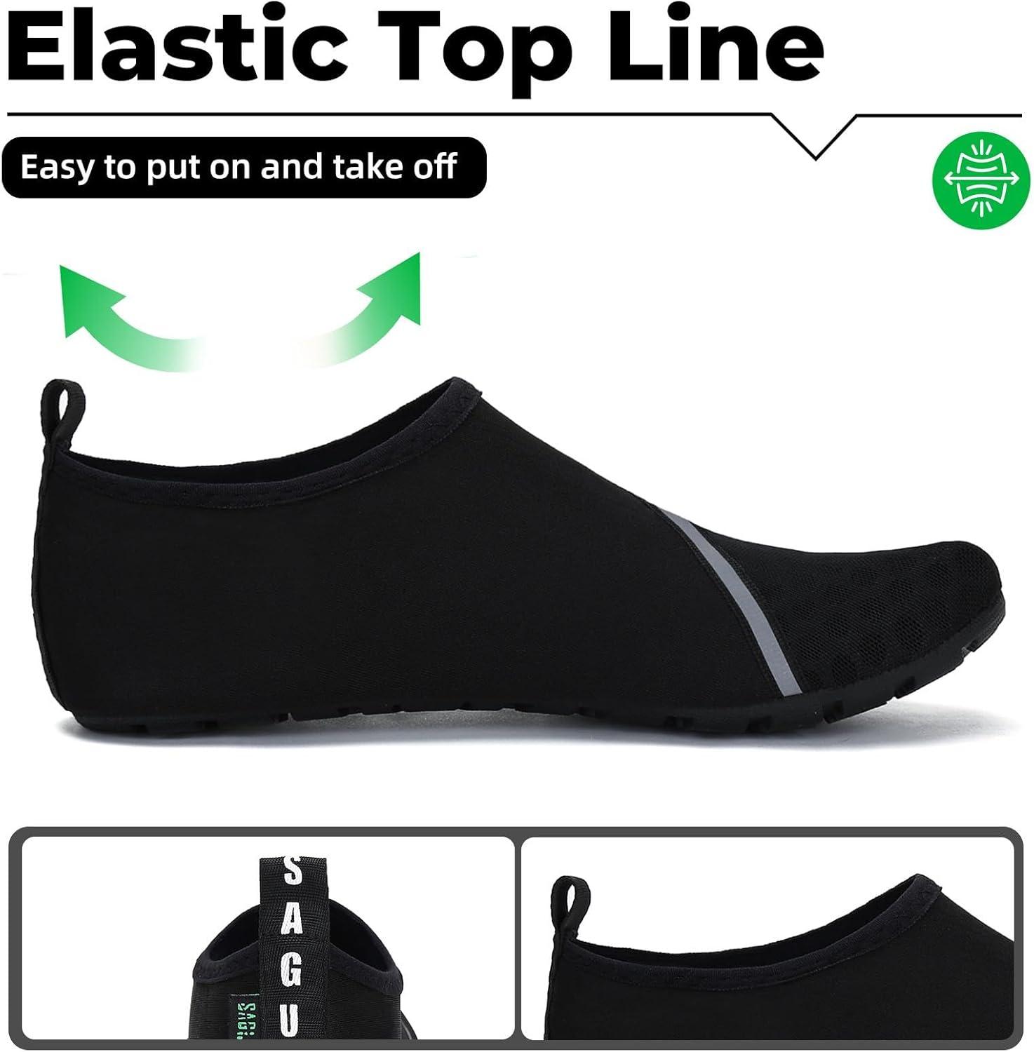 image:imageSAGUARO Chaussures pour Sport Aquatique Mixte AdulteHuile Noir