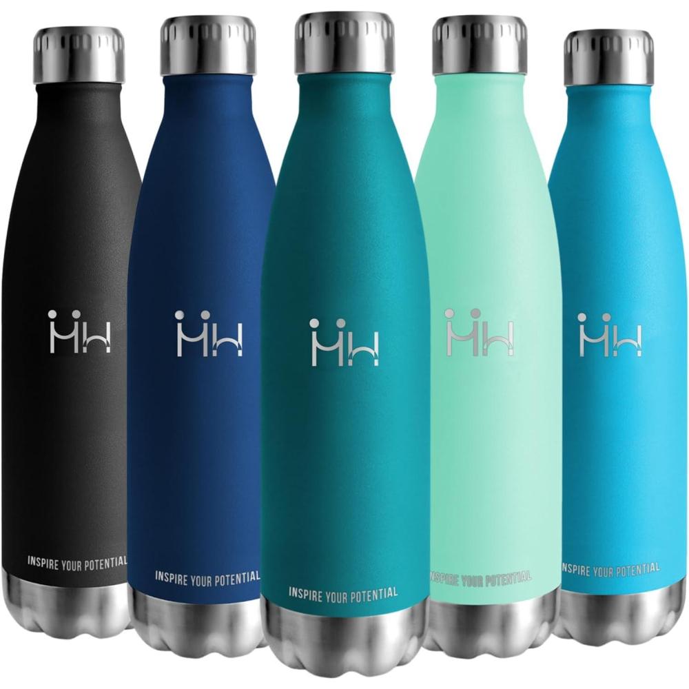 image:imageGourde 750 ml Sans BPA Gourde Isotherme Isolation Sous Vide  Double Paroi Bouteille Isotherme 304 Acier Inoxydable Gourde Acier Inoxydable pour Cuisine Salle de Sport Randonne  NoirVert Mousse Aucune Couleur Sur le Couvercle et le Fond750ml