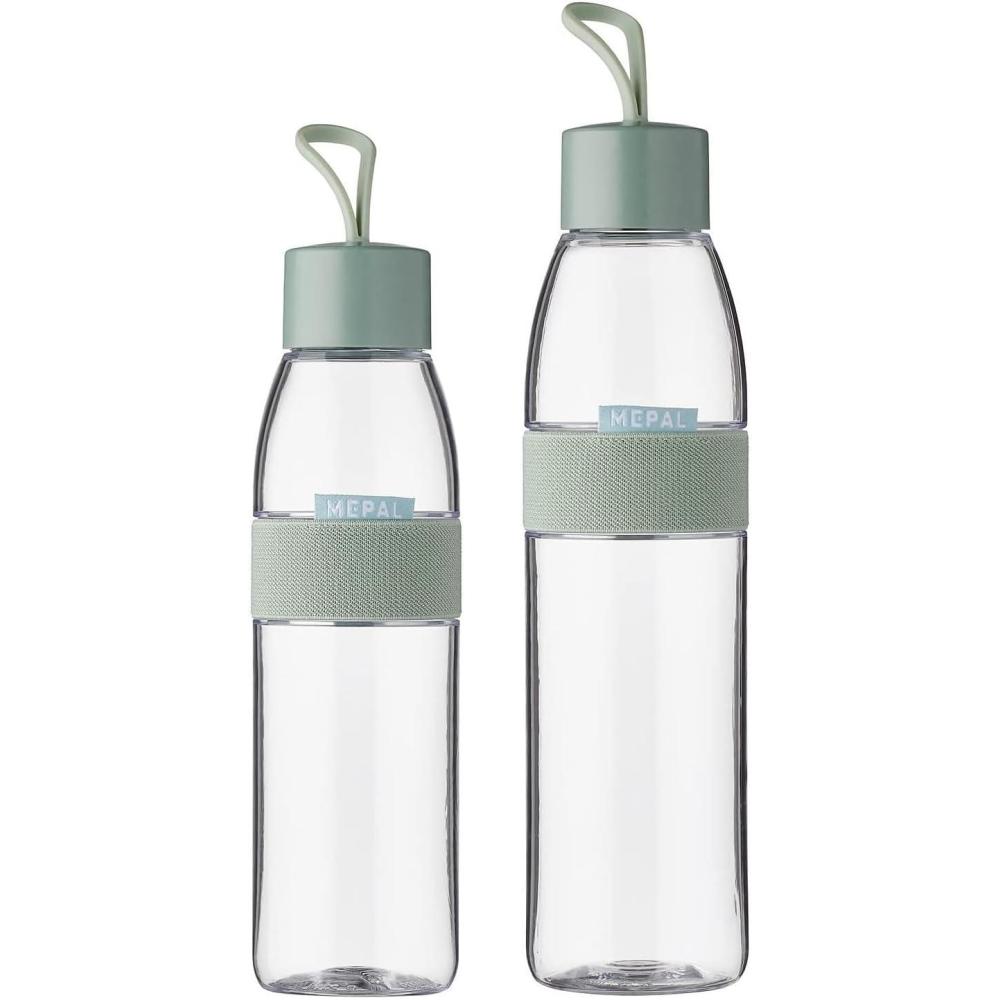 image:imageMepal Bouteille dEau Ellipse Bouteille dEau Rutilisable Bouteille tanche pour Boissons Gazeuses Sans BPA 500 ml Nordic blue01 Nordic Sage