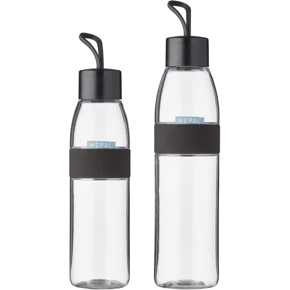 image:imageMepal Bouteille dEau Ellipse Bouteille dEau Rutilisable Bouteille tanche pour Boissons Gazeuses Sans BPA 500 ml Nordic blue03 Noir Nordique