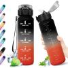 32oz-1000ml | Paille | Noir + Rouge