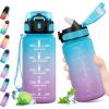 17oz-500ml | Paille | Bleu + Lilas
