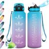 50oz-1500ml | Paille | Bleu + Lilas