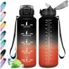 50oz-1500ml | Paille | Noir + Rouge