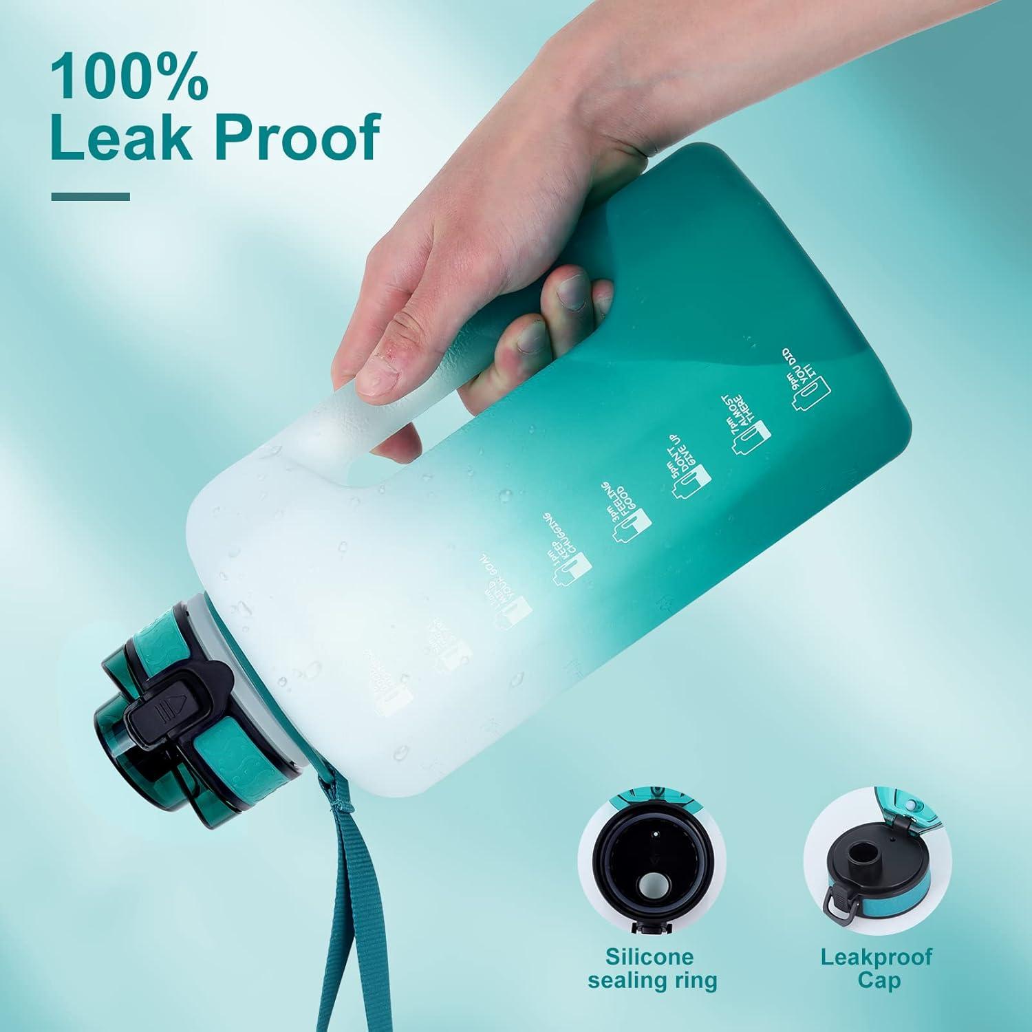 image:imageGEMFUL Grande bouteille deau de 22 litres avec poigne carafe deau de sport sans BPA pour salle de sport voyage camping vertnoirCyan