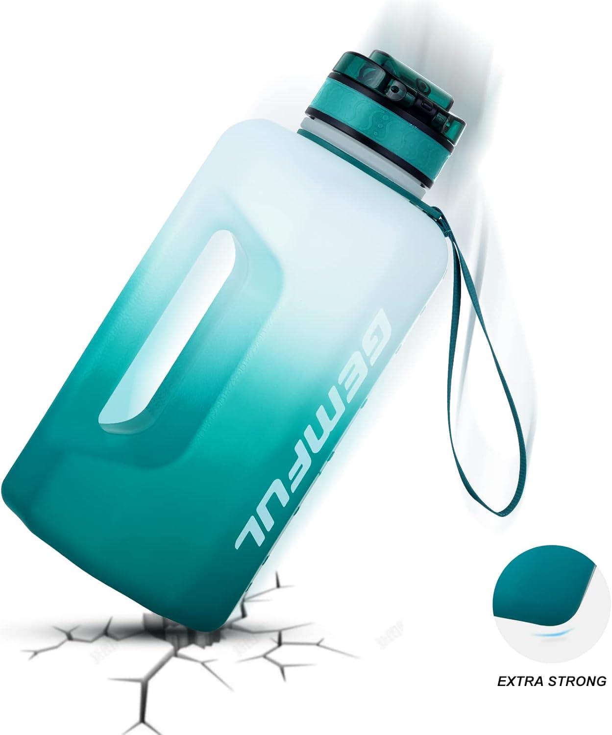 image:imageGEMFUL Grande bouteille deau de 22 litres avec poigne carafe deau de sport sans BPA pour salle de sport voyage camping vertnoirCyan