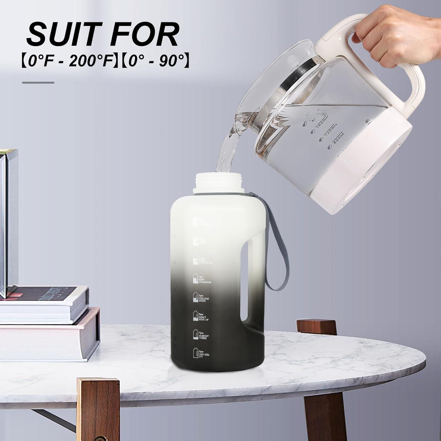 image:imageGEMFUL Grande bouteille deau de 22 litres avec poigne carafe deau de sport sans BPA pour salle de sport voyage camping vertnoirGreyWhite