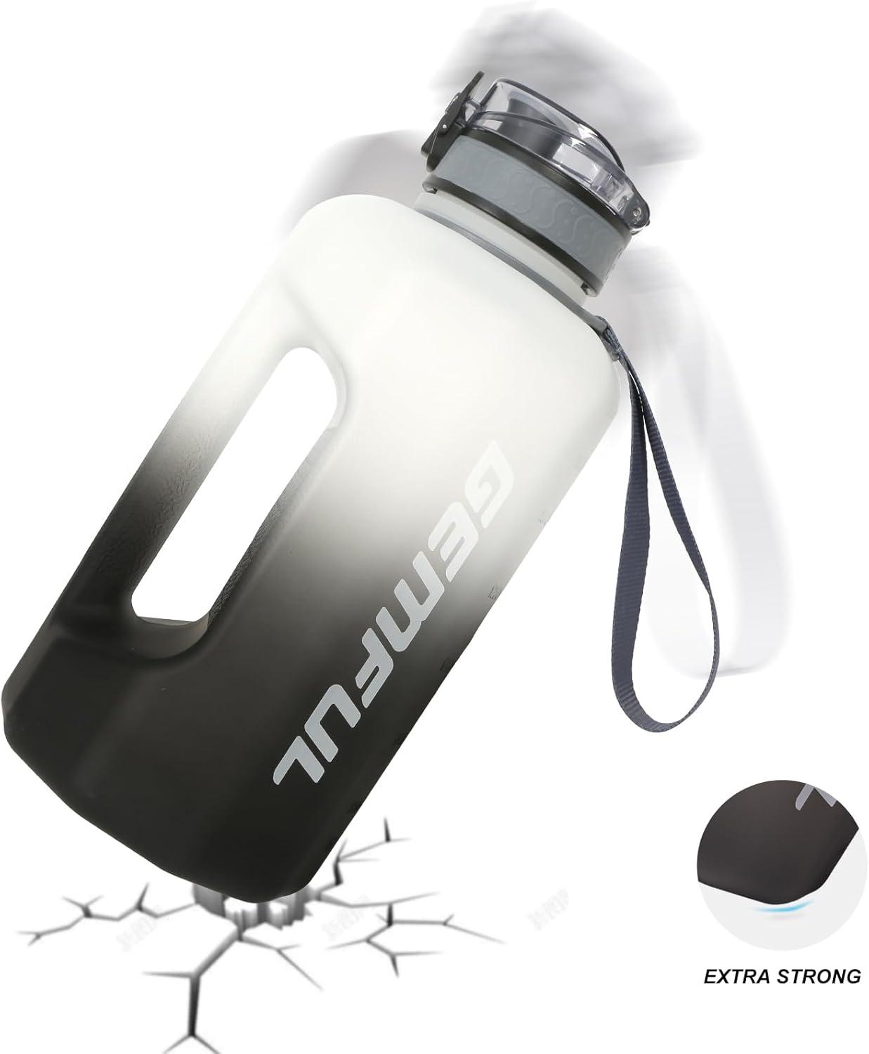 image:imageGEMFUL Grande bouteille deau de 22 litres avec poigne carafe deau de sport sans BPA pour salle de sport voyage camping vertnoirGreyWhite