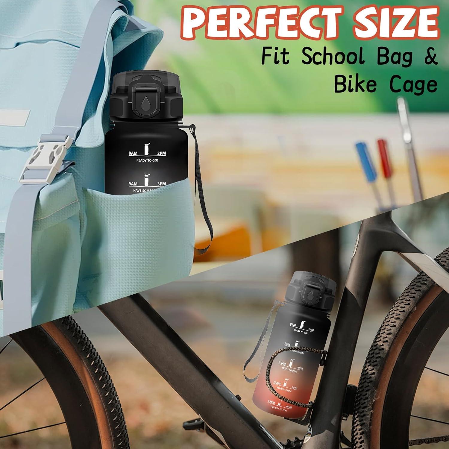 image:imageGourde Gourde 1l avec Paille Gourdes Sport anti Fuite Gourdes Gradue avec Slogan de Motivation Gourd Motivation Facile Nettoyer Bouteille deau pour Aptitude Camping RandonneNoirrouge