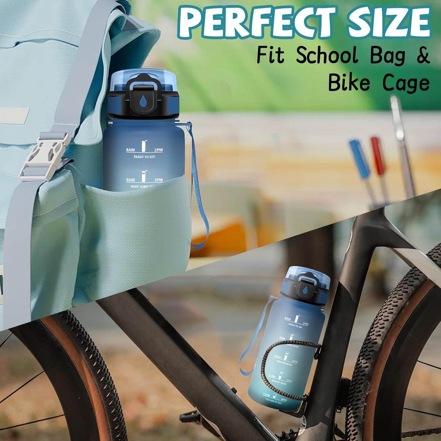 image:imageGourde Gourde 1l avec Paille Gourdes Sport anti Fuite Gourdes Gradue avec Slogan de Motivation Gourd Motivation Facile Nettoyer Bouteille deau pour Aptitude Camping RandonneBleuvert