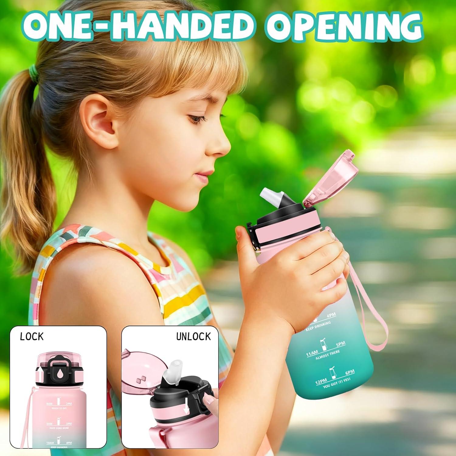 image:imageGourde Gourde 1l avec Paille Gourdes Sport anti Fuite Gourdes Gradue avec Slogan de Motivation Gourd Motivation Facile Nettoyer Bouteille deau pour Aptitude Camping RandonneRosevert