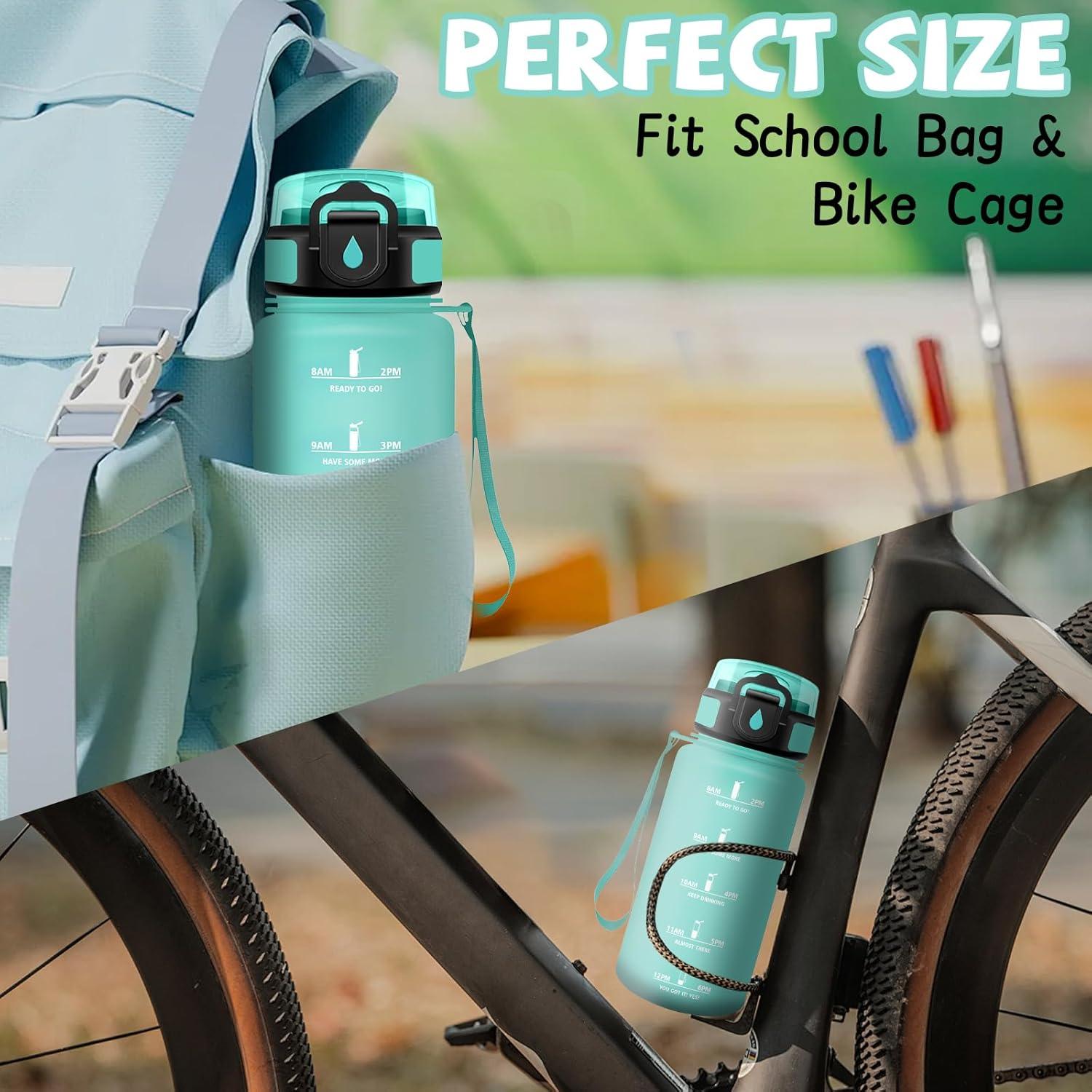 image:imageGourde Gourde 1l avec Paille Gourdes Sport anti Fuite Gourdes Gradue avec Slogan de Motivation Gourd Motivation Facile Nettoyer Bouteille deau pour Aptitude Camping RandonneVert