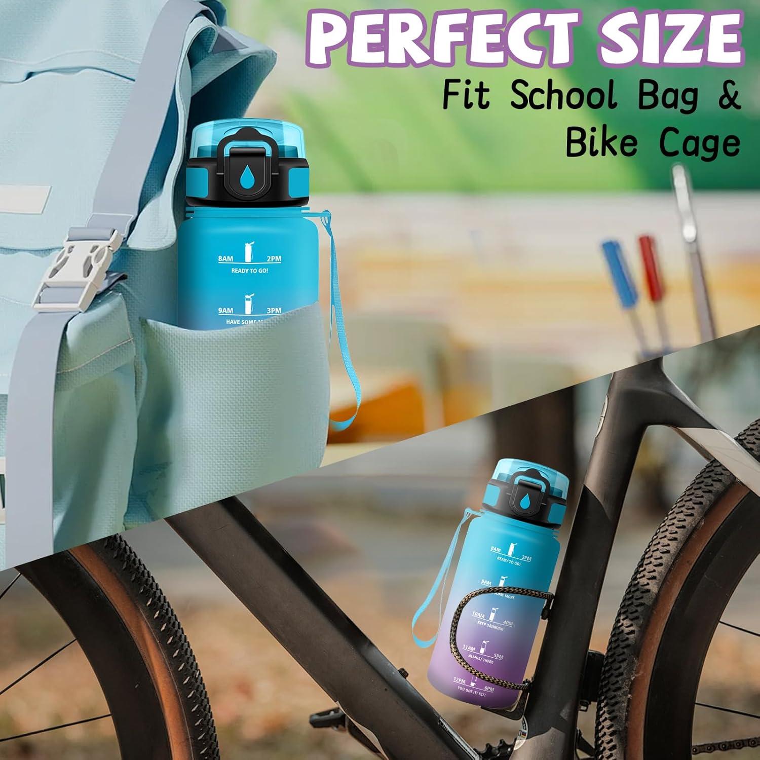 image:imageGourde Gourde 1l avec Paille Gourdes Sport anti Fuite Gourdes Gradue avec Slogan de Motivation Gourd Motivation Facile Nettoyer Bouteille deau pour Aptitude Camping RandonneBleuviolet