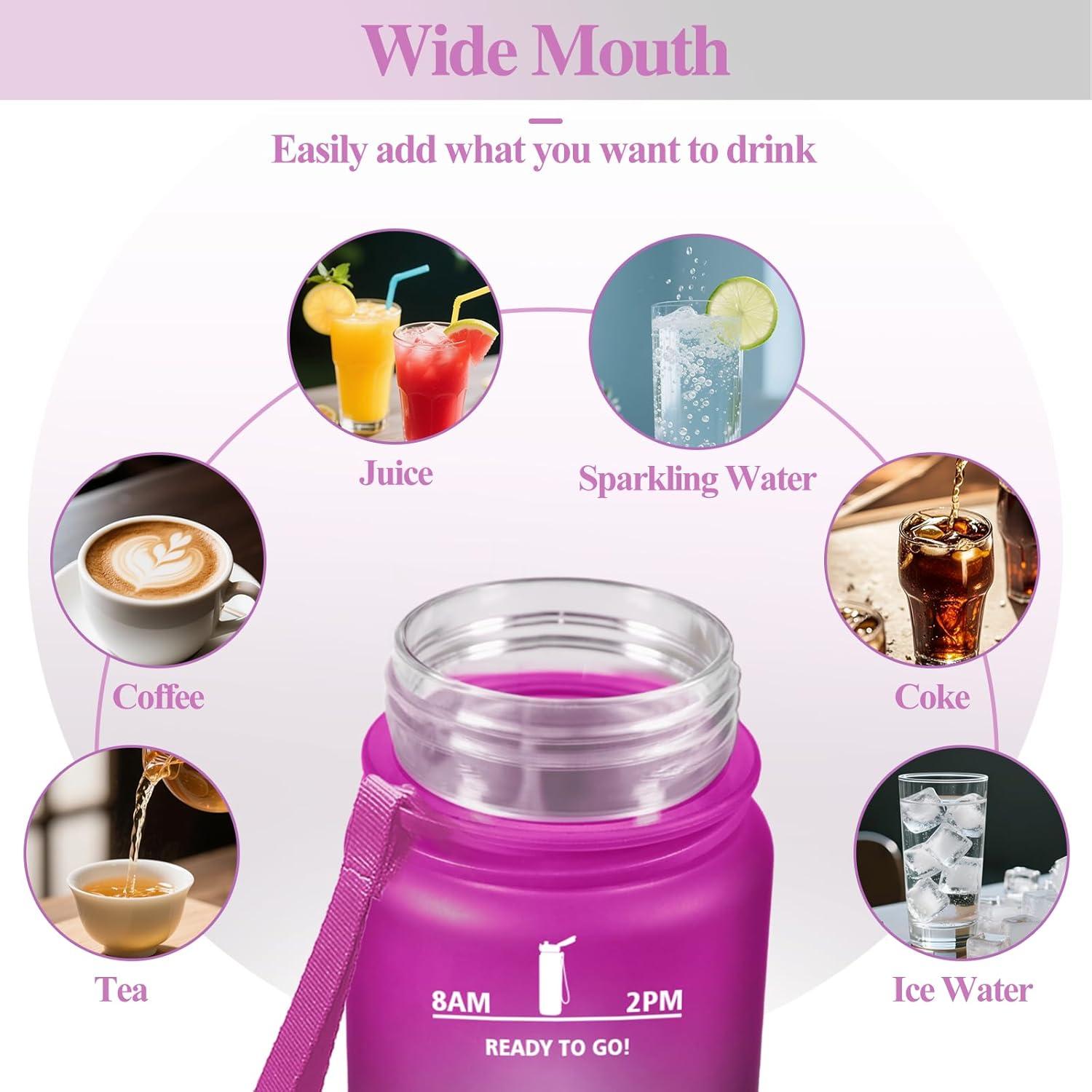 image:imageMotswedi Gourde Sport 1500ml Anti Fuite Gourde Paille Rutilisable Bouteille deau sans BPA Bouteille Reutilisable pour Adulte Randonne lcole Fitness Yoga Bureau Vert Fonc ampamp GrisViolet Rouge Noir1000ml