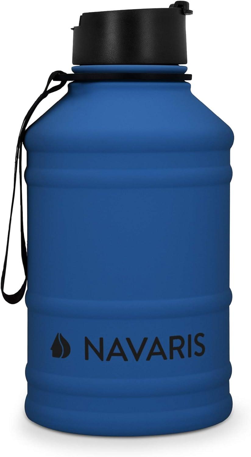 image:imageNavaris Gourde de Sport 22L Bouteille deau pour Entranement Musculation Running Fitness Yoga Foot Lgre et sans BPA Homme Femme EnfantBleu