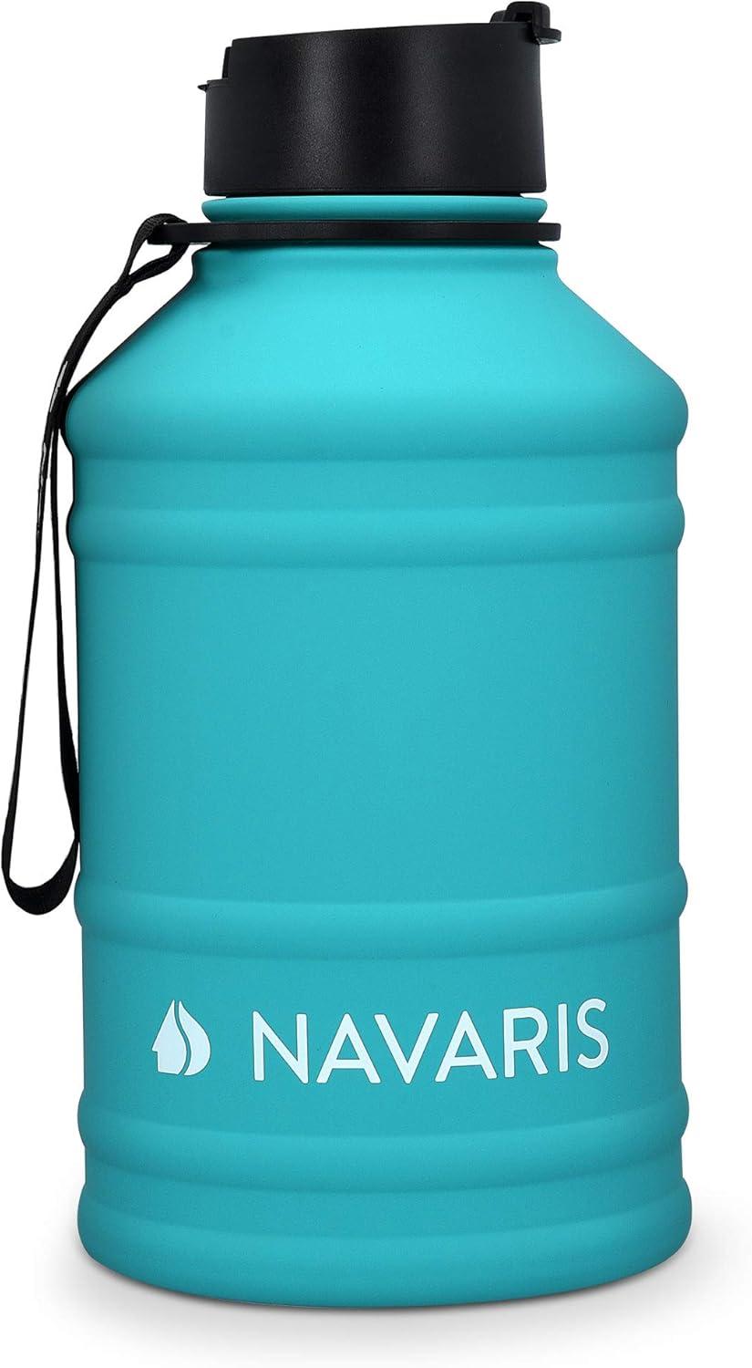 image:imageNavaris Gourde de Sport 22L Bouteille deau pour Entranement Musculation Running Fitness Yoga Foot Lgre et sans BPA Homme Femme EnfantTurquoise