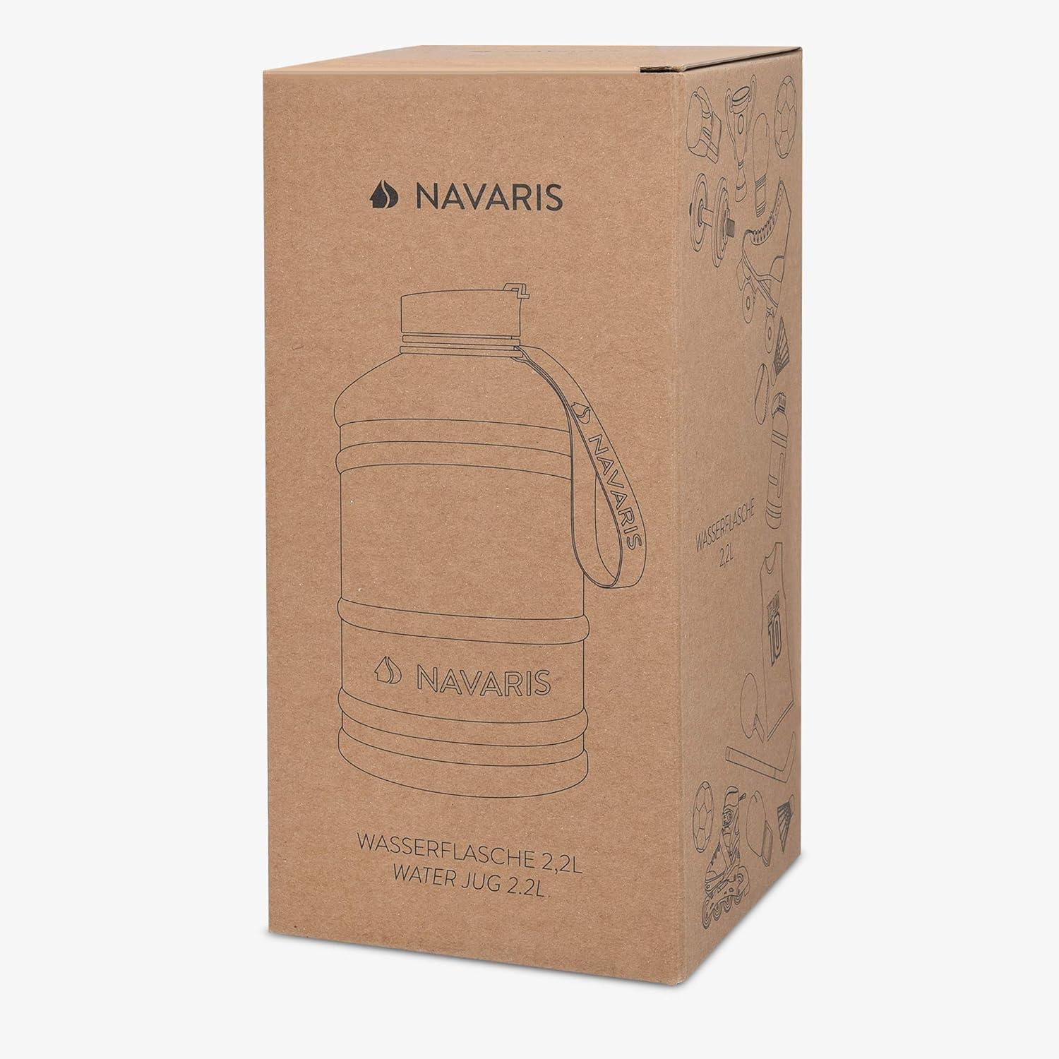 image:imageNavaris Gourde de Sport 22L Bouteille deau pour Entranement Musculation Running Fitness Yoga Foot Lgre et sans BPA Homme Femme EnfantVert Fonc
