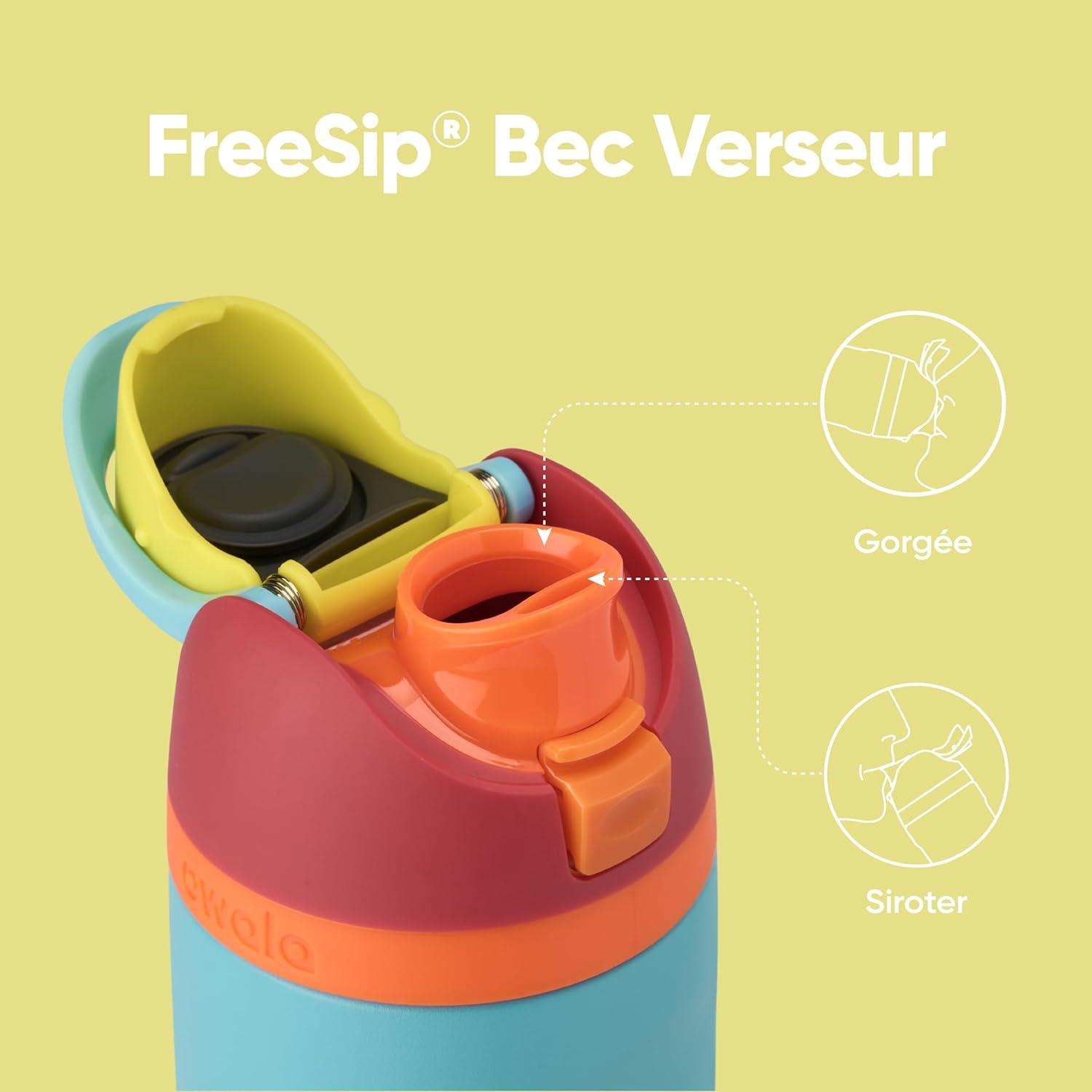 image:imageOwala FreeSip gourde isotherme en inox avec paille et couvercle 710 ml sans BPA garde frais pendant 24 heures pour le sport et les voyages Foggy TideSummer Sweetness