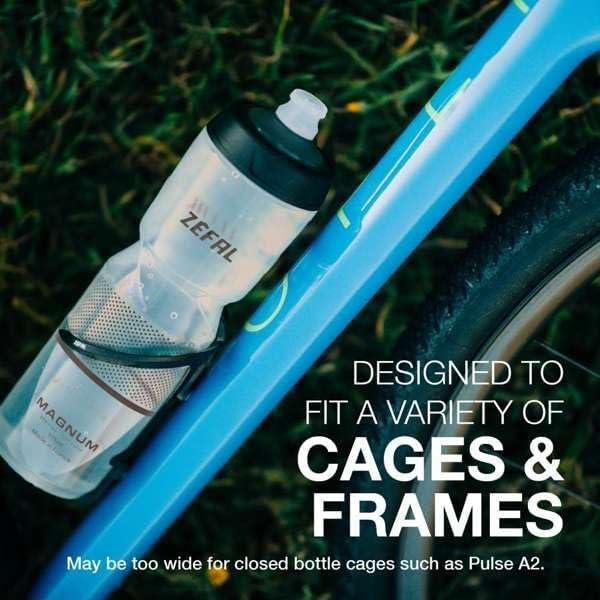 image:imageZEFAL Pack Magnum Deux Bidons Vlo Grande Contenance Gourde VloVTT et Sport Rutilisable sans BPA Bidon Eau Soft Couvercle Vissable Fabriqu en France Noir Translucide 2 x 975 MLLot de 1