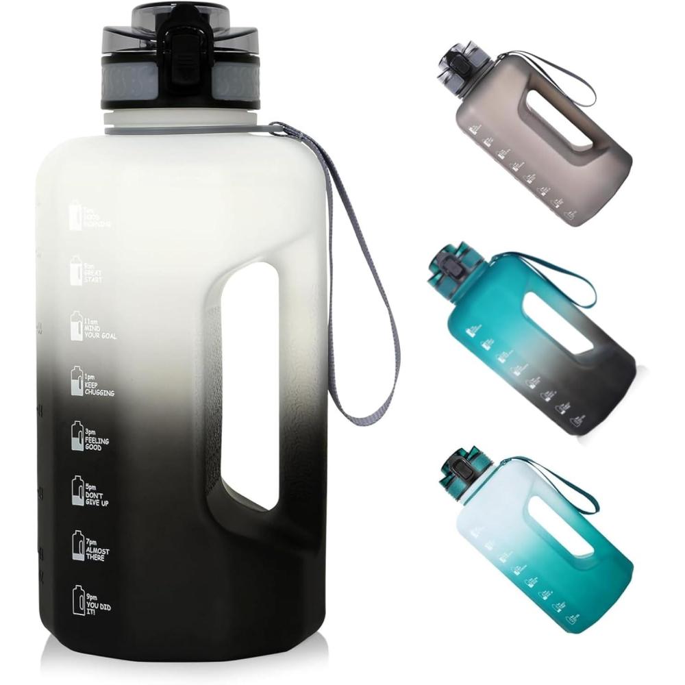 image:imageGEMFUL Grande bouteille deau de 22 litres avec poigne carafe deau de sport sans BPA pour salle de sport voyage camping vertnoirGreyWhite