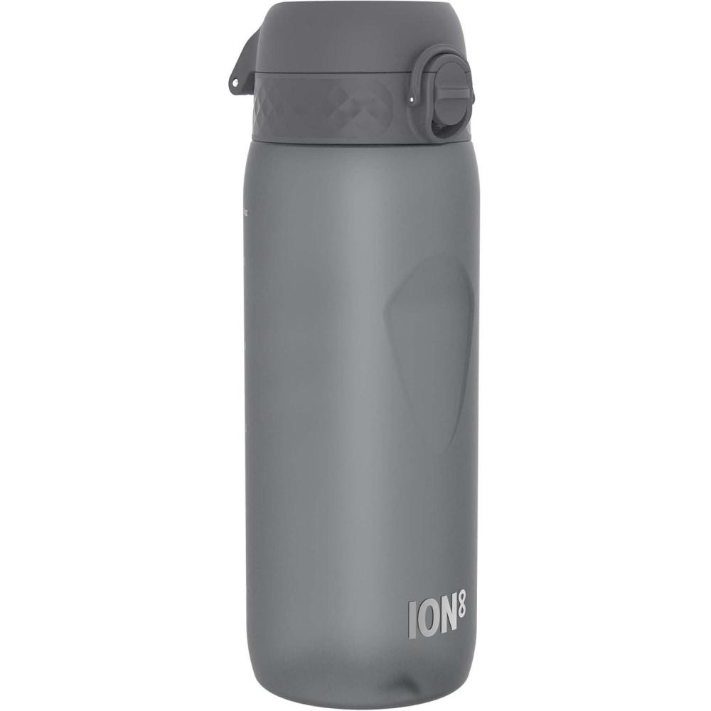 image:imageION8 Gourde 750 ml AntiFuite Sports Facile Ouvrir Verrouillage Scuris Lavable en Lavevaisselle Poigne de Transport Couvercle Rabattable Sans BPA Poigne ProfileGris