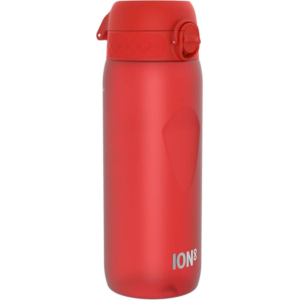 image:imageION8 Gourde 750 ml AntiFuite Sports Facile Ouvrir Verrouillage Scuris Lavable en Lavevaisselle Poigne de Transport Couvercle Rabattable Sans BPA Poigne ProfileRouge