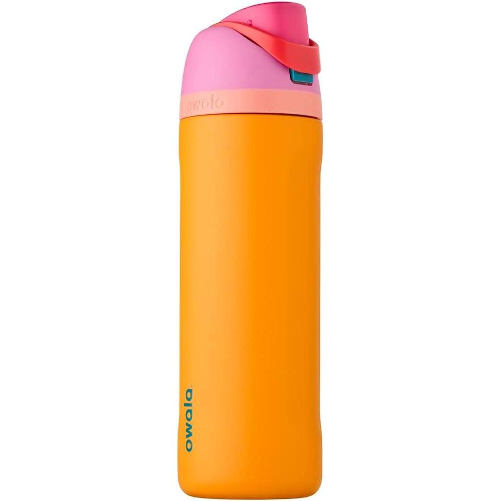 image:imageOwala FreeSip gourde isotherme en inox avec paille et couvercle 710 ml  sans BPA garde frais pendant 24 heures pour le sport et les voyages Foggy TideTropical