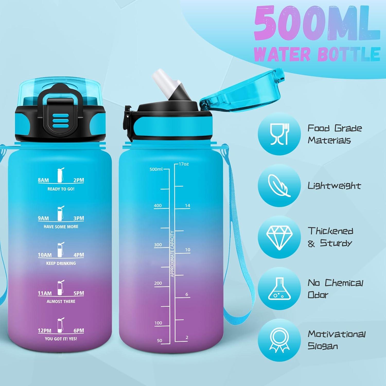 image:imageBouteille deau de 1 l avec paille et indicateur de temps antifuite pour la course le camping et la randonne bouteille de sportBleuviolet
