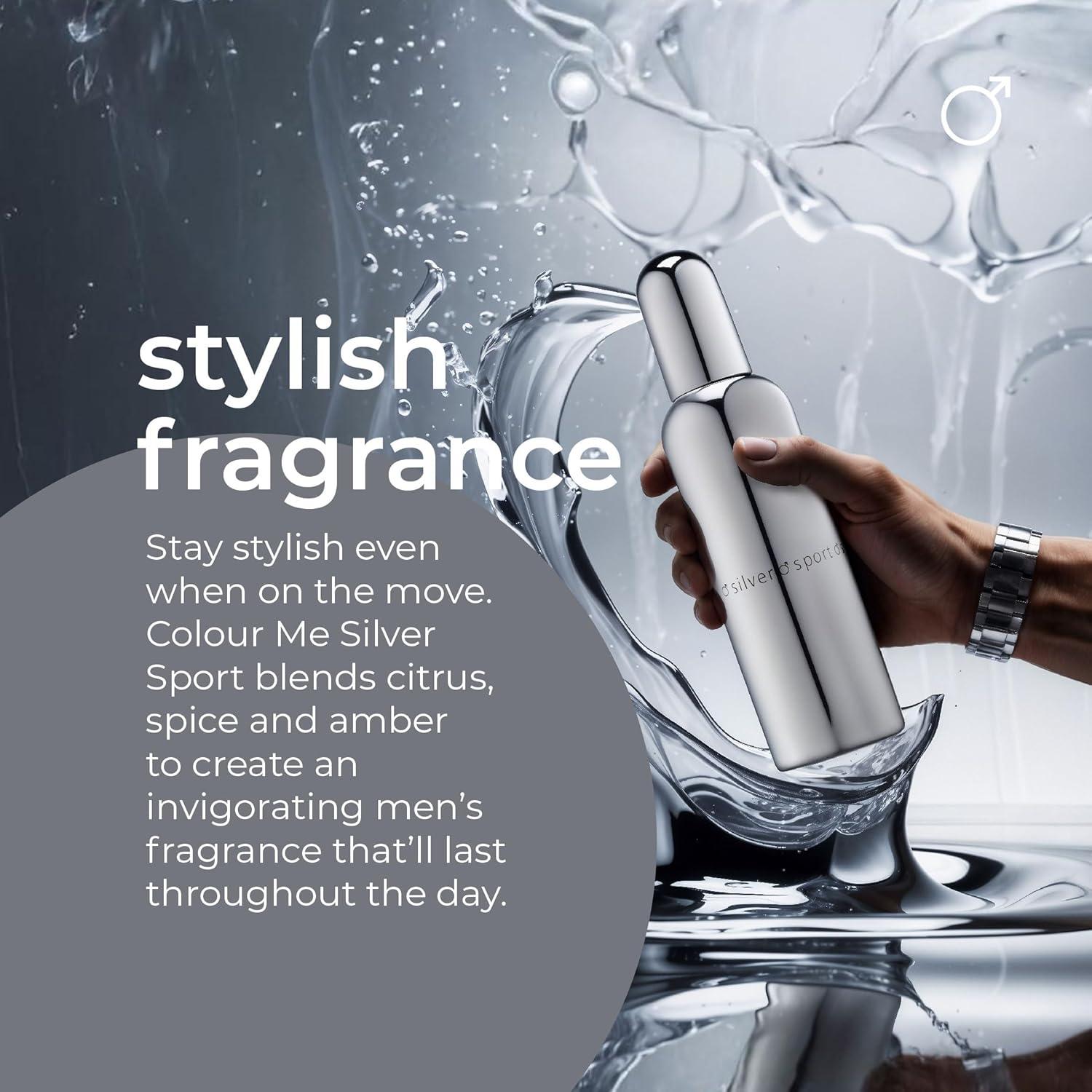 image:imageCOLOUR ME Silver Sport Parfum pour homme Eau de parfum pour homme 100 ml Parfum de luxe100 ML