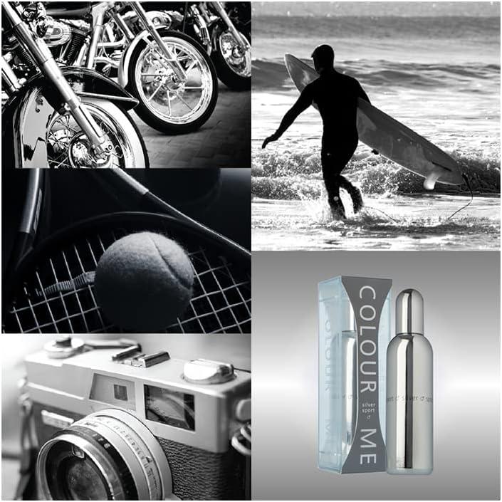 image:imageCOLOUR ME Silver Sport Parfum pour homme Eau de parfum pour homme 100 ml Parfum de luxe150 ml Lot de 1