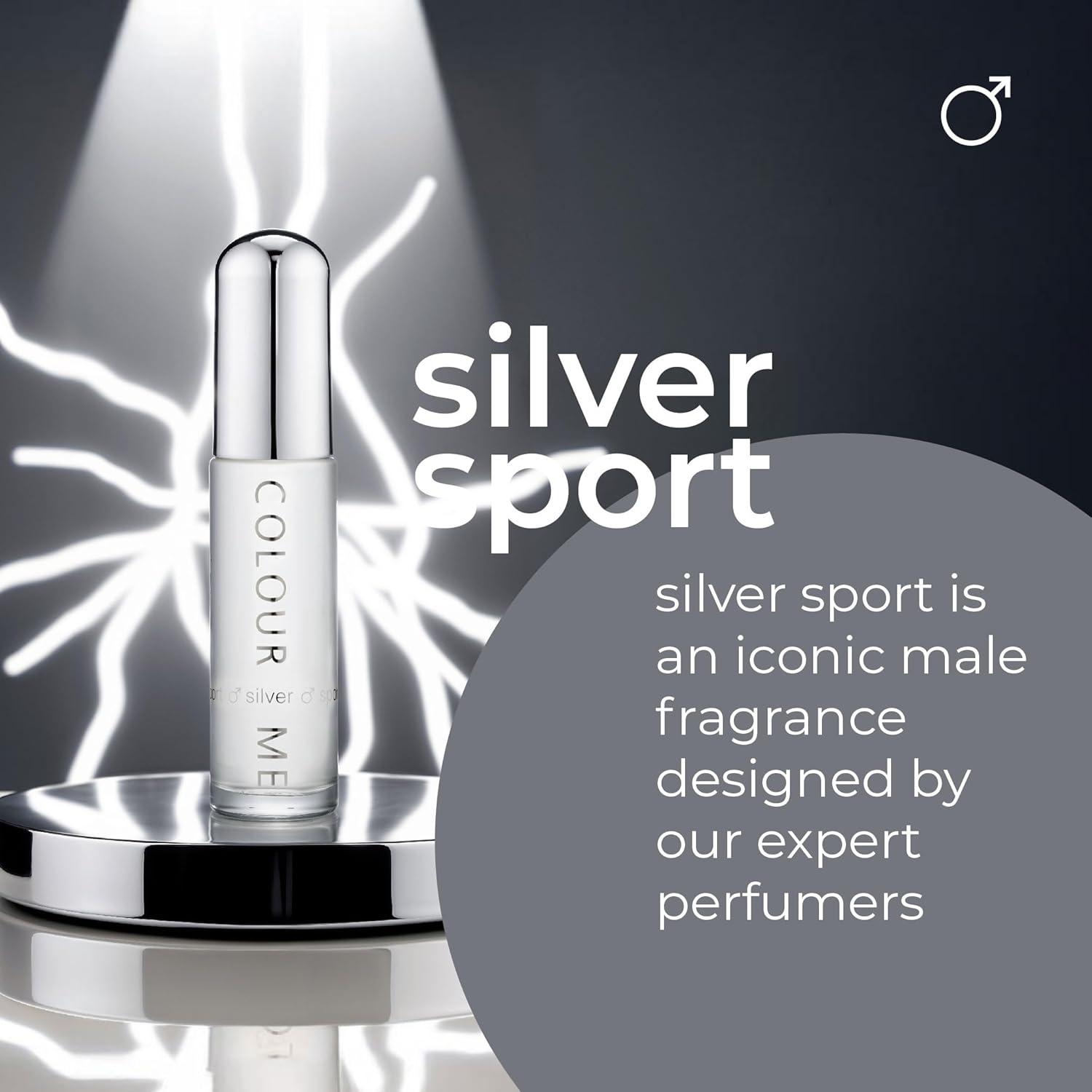 image:imageCOLOUR ME Silver Sport Parfum pour homme Eau de parfum pour homme 100 ml Parfum de luxe50 ml Lot de 1