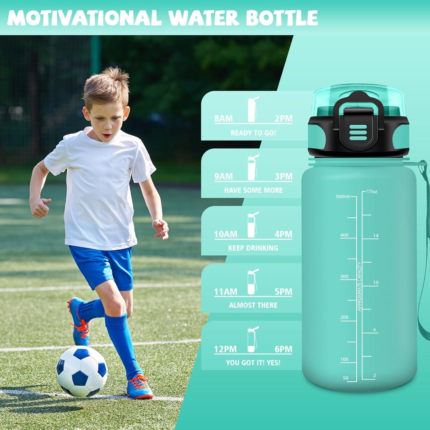 image:imageHoneyHolly Gourde 15L Bouteille Gourde Sport avec Paille Gourde Motivation avec Marqueur de Temps Bouteille deau tanche Bouteille deau pour Randonne Camping Fitness CyclismeVert