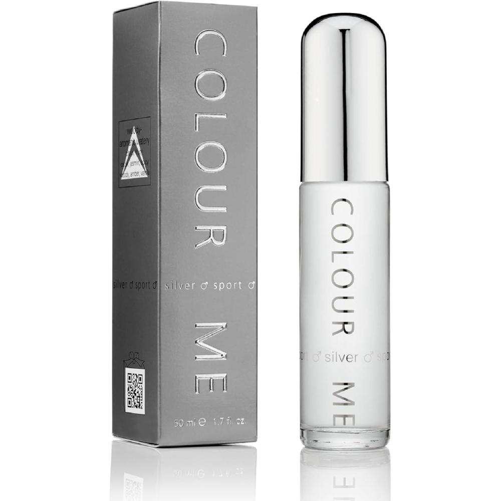 image:imageCOLOUR ME Silver Sport Parfum pour homme Eau de parfum pour homme 100 ml Parfum de luxe50 ml Lot de 1