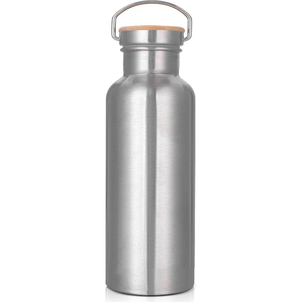 image:imageGourde en Acier Inoxydable 1L Gourde Sport Bouteille deau en mtal rsistante aux fuites sans BPA pour Sport Gym Voyage CampingDouble Paroi  750 Ml