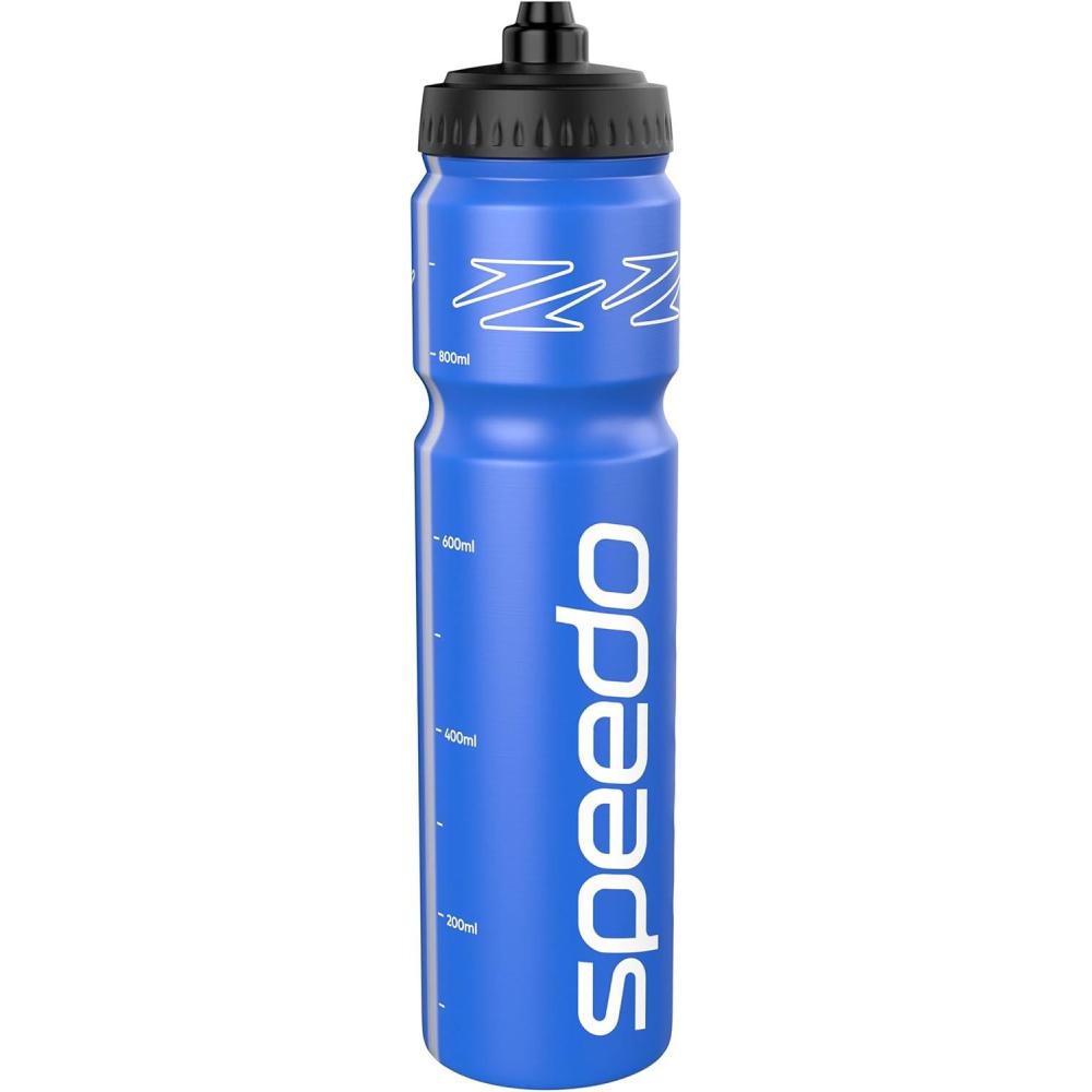image:imageSpeedo Bouteille deau de 1 litre Design ergonomique transparentnoir taille uniqueBondi BleuBlanc