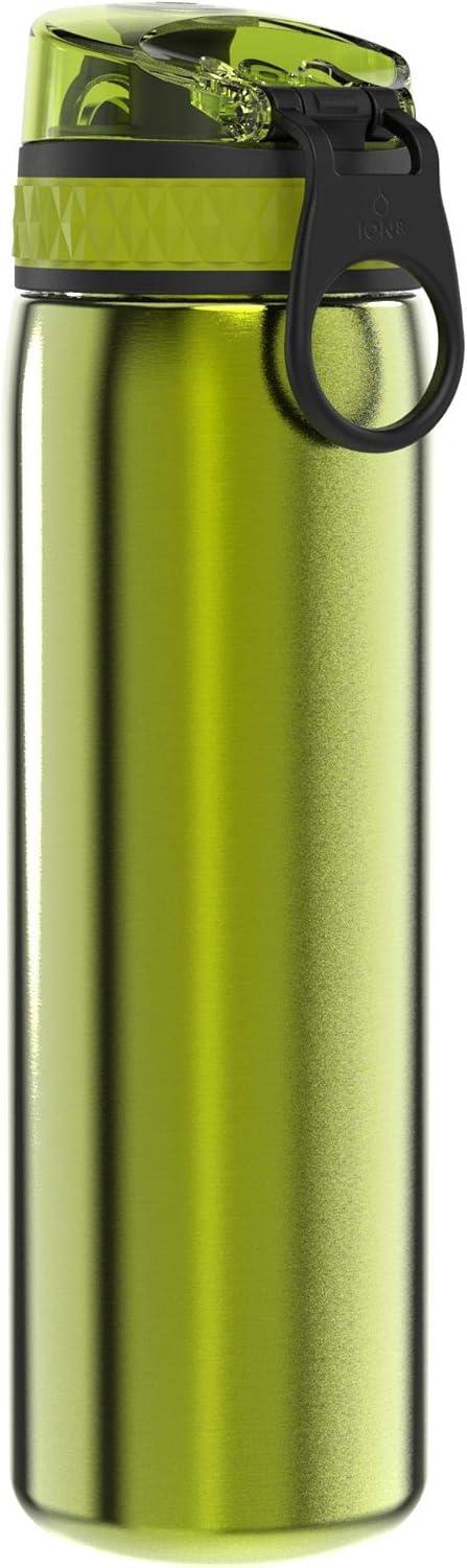 image:imageION8 Gourde Inox Lger 600ml Non Isol AntiFuite Facile Ouvrir Verrouillage Scuris Lavable au LaveVaisselle Poigne de Transport Durable Acier Inoxydable BleuVert