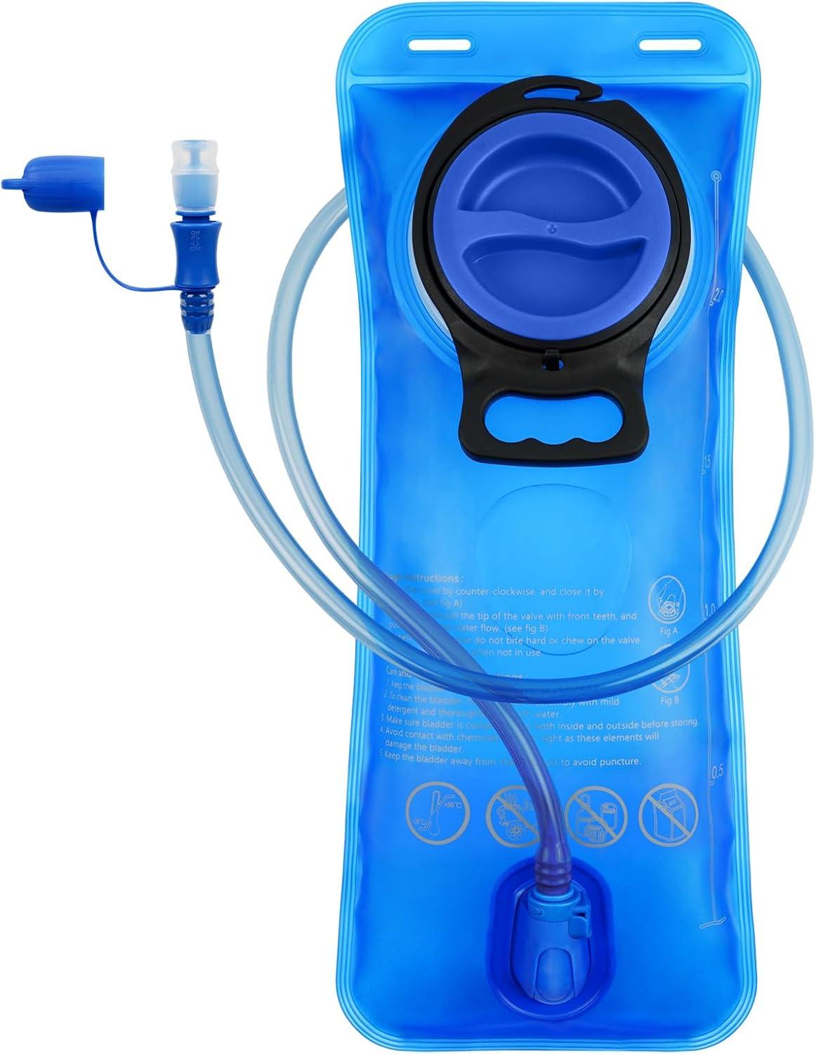 image:imageflintronic Poche Hydratation 2L Poche Eau Rservoir deau de Sport sans BPA Sacs Dhydratation Portable pour la Randonne Camping CyclismeBleu