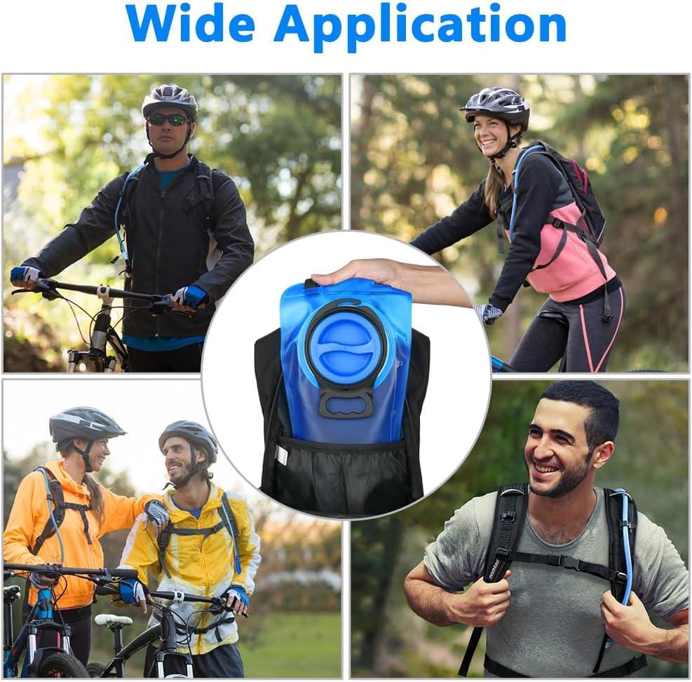image:imageflintronic Poche Hydratation 2L Poche Eau Rservoir deau de Sport sans BPA Sacs Dhydratation Portable pour la Randonne Camping CyclismeBleu