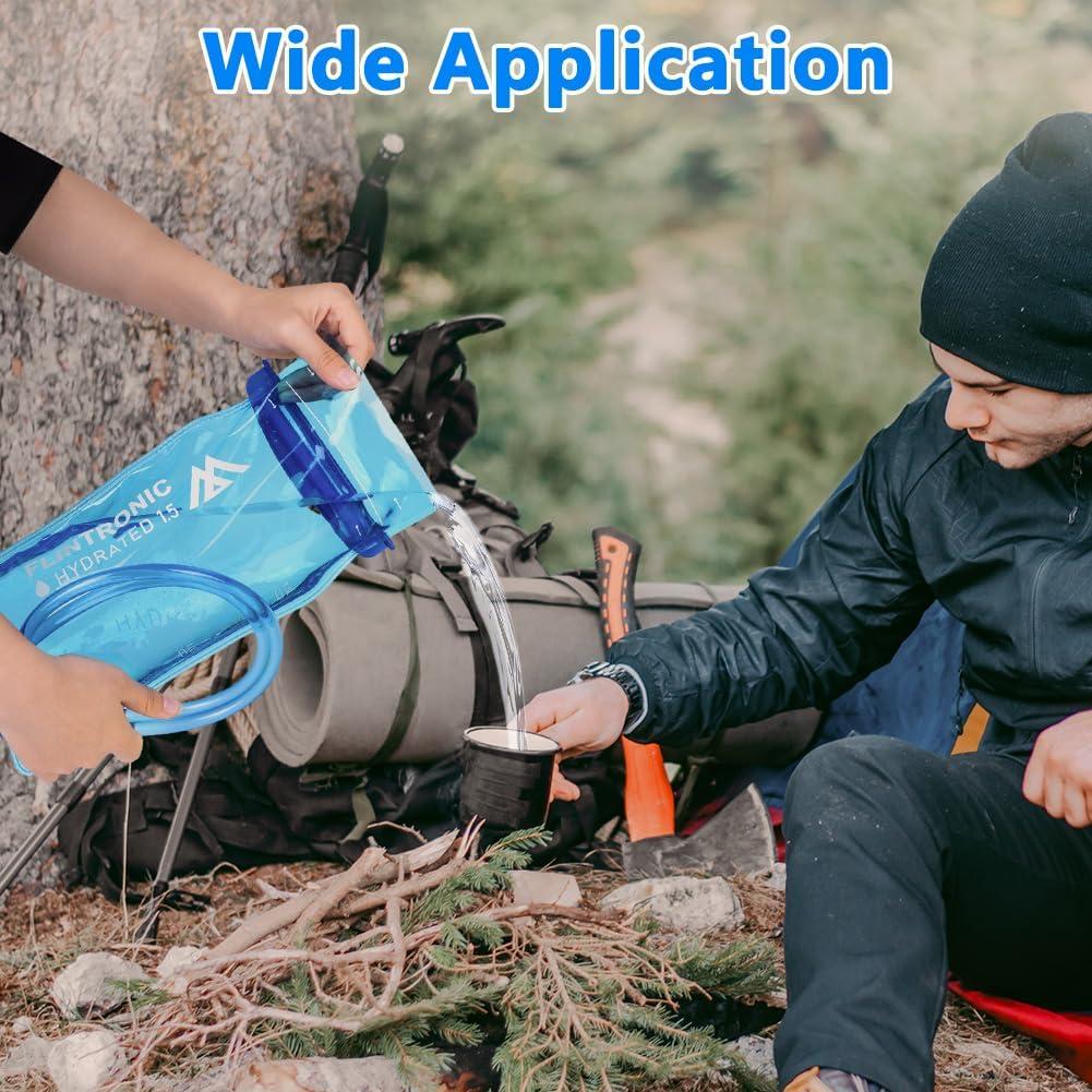 image:imageflintronic Poche Hydratation 2L Poche Eau Rservoir deau de Sport sans BPA Sacs Dhydratation Portable pour la Randonne Camping CyclismeBleu15l