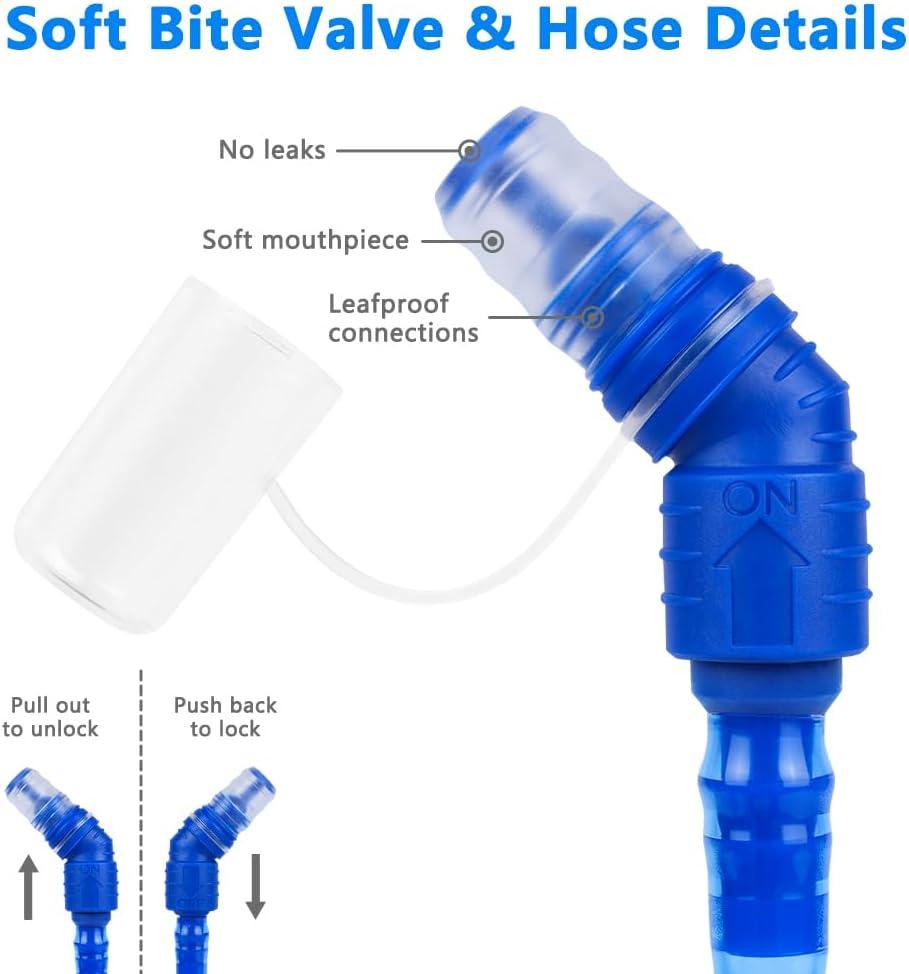 image:imageflintronic Poche Hydratation 2L Poche Eau Rservoir deau de Sport sans BPA Sacs Dhydratation Portable pour la Randonne Camping CyclismeBleu15l