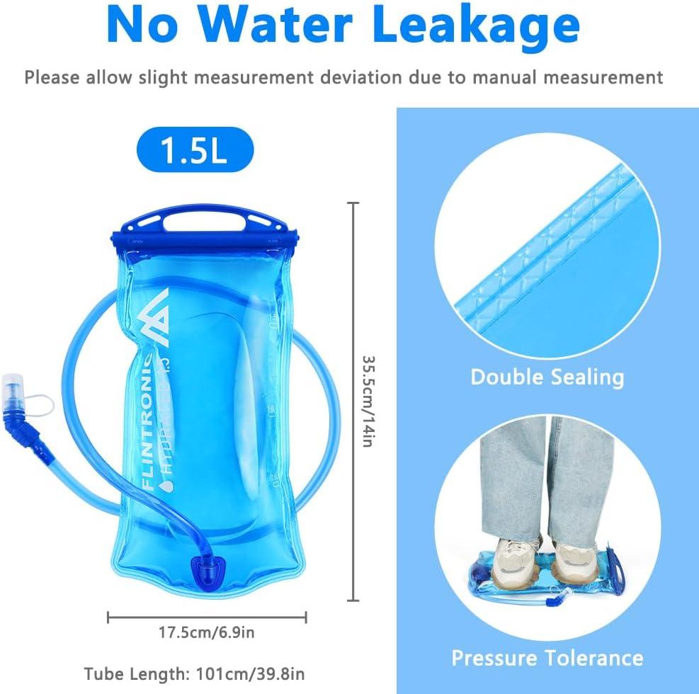 image:imageflintronic Poche Hydratation 2L Poche Eau Rservoir deau de Sport sans BPA Sacs Dhydratation Portable pour la Randonne Camping CyclismeBleu15l