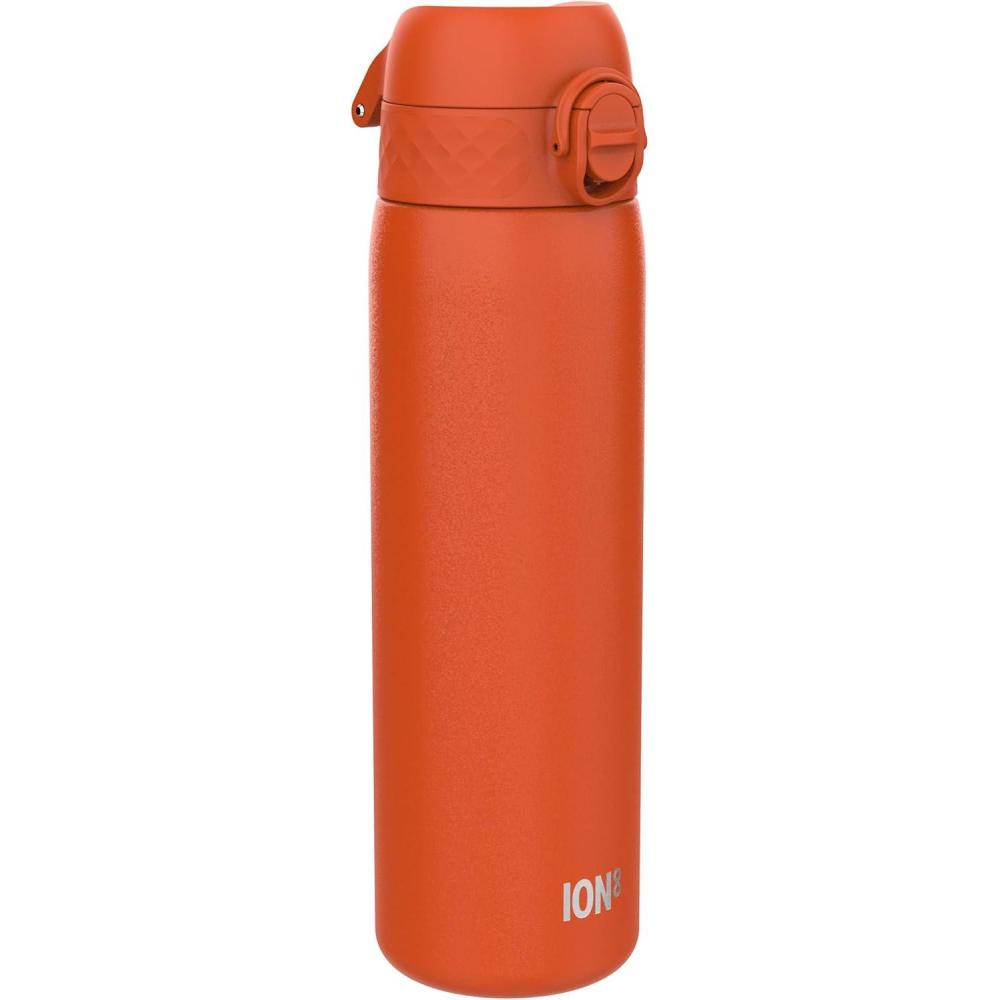image:imageION8 Gourde Inox Lger 600ml Non Isol AntiFuite Facile Ouvrir Verrouillage Scuris Lavable au LaveVaisselle Poigne de Transport Durable Acier Inoxydable BleuOrange