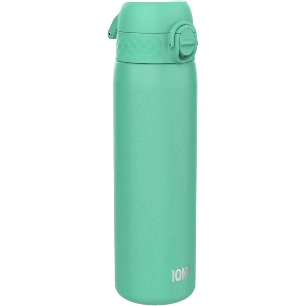 image:imageION8 Gourde Inox Lger 600ml Non Isol AntiFuite Facile Ouvrir Verrouillage Scuris Lavable au LaveVaisselle Poigne de Transport Durable Acier Inoxydable BleuSarcelle