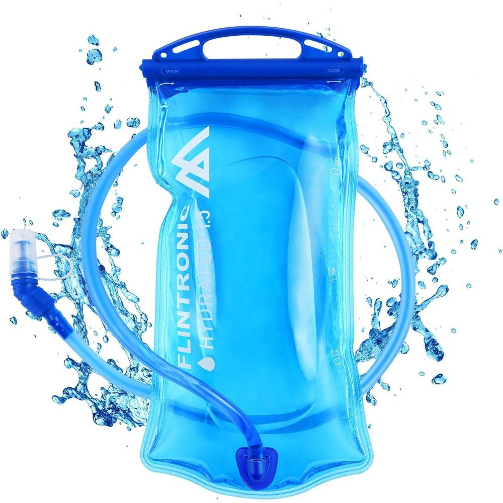 image:imageflintronic Poche Hydratation 2L Poche Eau Rservoir deau de Sport sans BPA Sacs Dhydratation Portable pour la Randonne Camping CyclismeBleu15l