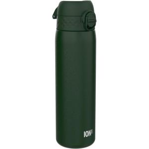 ION8 Gourde Inox Léger, 600ml, Non Isolé, Anti-Fuite, Facile à Ouvrir, Verrouillage Sécurisé, Lavable au Lave-Vaisselle, Poignée de Transport, Durable, Acier Inoxydable, Bleu(Vert Foncé)