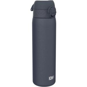 ION8 Gourde Inox Léger, 600ml, Non Isolé, Anti-Fuite, Facile à Ouvrir, Verrouillage Sécurisé, Lavable au Lave-Vaisselle, Poignée de Transport, Durable, Acier Inoxydable, Bleu(Bleu Marine Cendré)