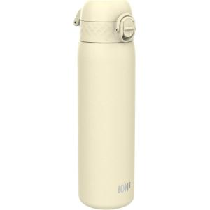 ION8 Gourde Inox Léger, 600ml, Non Isolé, Anti-Fuite, Facile à Ouvrir, Verrouillage Sécurisé, Lavable au Lave-Vaisselle, Poignée de Transport, Durable, Acier Inoxydable, Bleu(Blanc Crémeux)