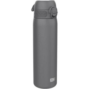 ION8 Gourde Inox Léger, 600ml, Non Isolé, Anti-Fuite, Facile à Ouvrir, Verrouillage Sécurisé, Lavable au Lave-Vaisselle, Poignée de Transport, Durable, Acier Inoxydable, Bleu(Gris)