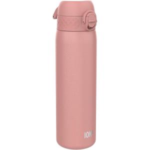ION8 Gourde Inox Léger, 600ml, Non Isolé, Anti-Fuite, Facile à Ouvrir, Verrouillage Sécurisé, Lavable au Lave-Vaisselle, Poignée de Transport, Durable, Acier Inoxydable, Bleu(Rose Cendré)